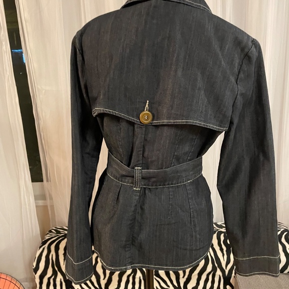 Baccini Light Denim Short Jacket Size Large - Picture 4 of 7